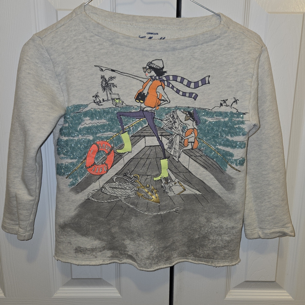 Crewcuts Gray Adventure Graphic Long Sleeve Tee